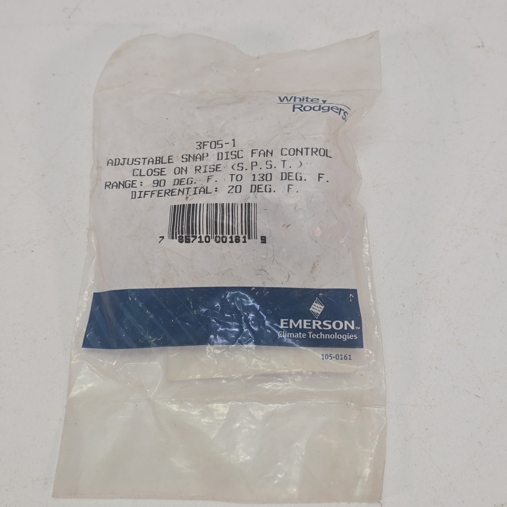 Emerson 3F05-1 & 3LO5-1-Adjustable Snap Disc Fan Controls-Close & Open On Rise